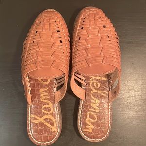 Sam Edelman Keelyn, Saddle Leather Woven Mules 8 1/2